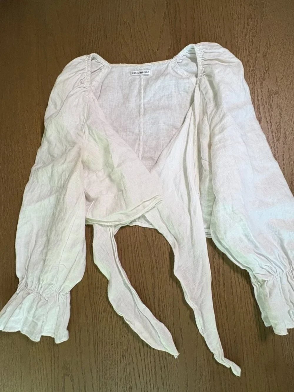 Reformation Hummingbird Linen Top | M